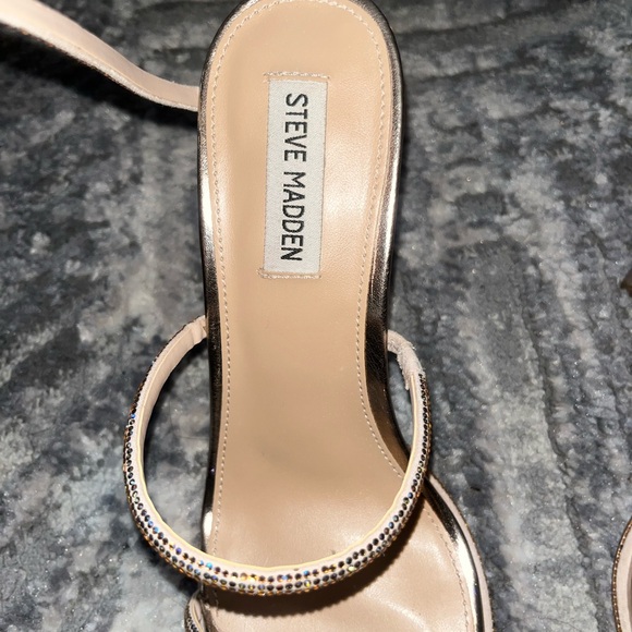 Steve Madden Metallic Strappy Heels - Picture 3 of 5